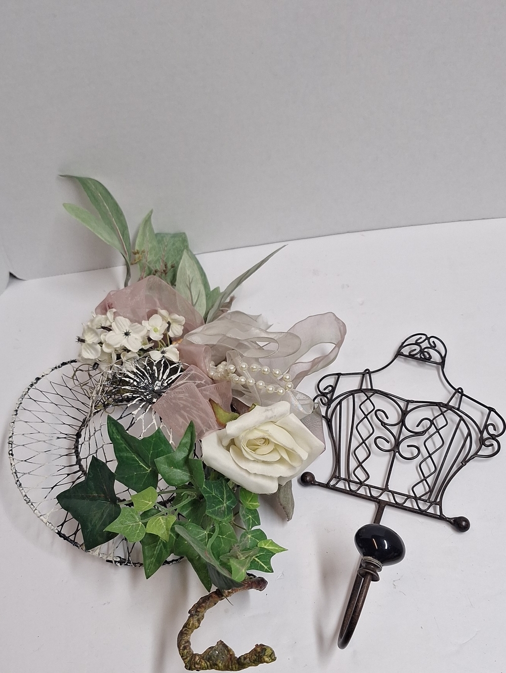 Metal Wall Decor, Hat Wallpeice, And Bodice Shaped Coat Hook.